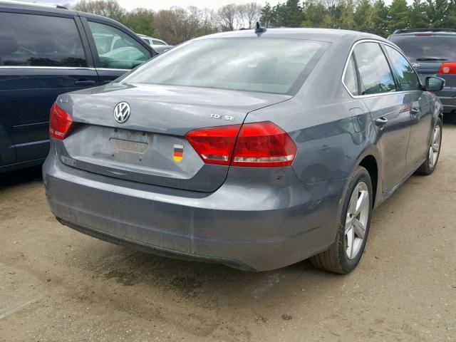 1VWBN7A36DC081194 - 2013 VOLKSWAGEN PASSAT SE GRAY photo 4