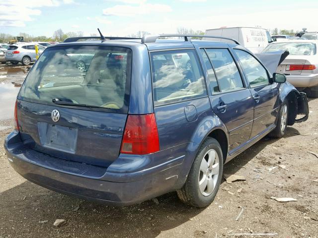 WVWSR61J74W186714 - 2004 VOLKSWAGEN JETTA GLS BLUE photo 4