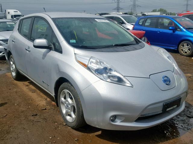 1N4AZ0CP0EC330641 - 2014 NISSAN LEAF S SILVER photo 1