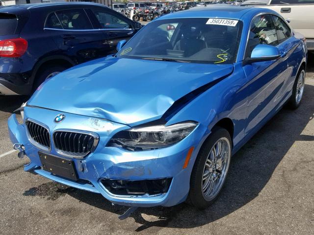 WBA2J1C52JVD09184 - 2018 BMW 230I BLUE photo 2