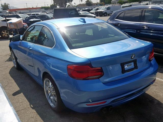 WBA2J1C52JVD09184 - 2018 BMW 230I BLUE photo 3