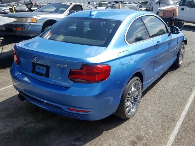 WBA2J1C52JVD09184 - 2018 BMW 230I BLUE photo 4