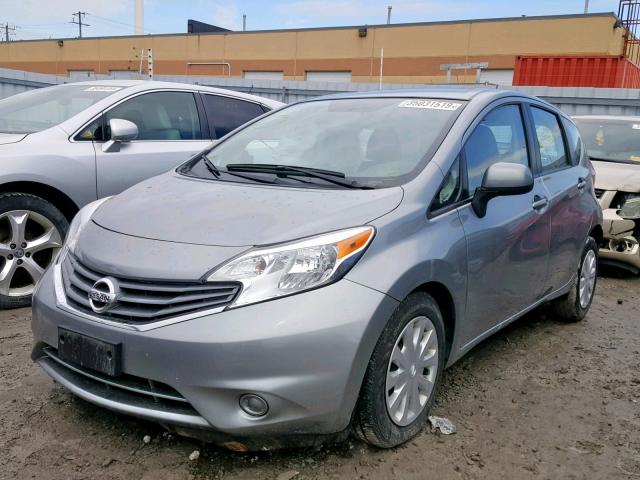 3N1CE2CP7EL365372 - 2014 NISSAN VERSA NOTE SILVER photo 2