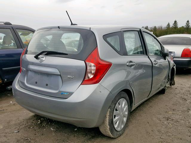 3N1CE2CP7EL365372 - 2014 NISSAN VERSA NOTE SILVER photo 4