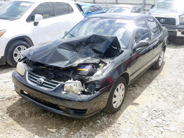 1NXBR12E41Z454447 - 2001 TOYOTA COROLLA CE BLACK photo 2