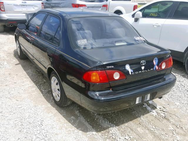 1NXBR12E41Z454447 - 2001 TOYOTA COROLLA CE BLACK photo 3