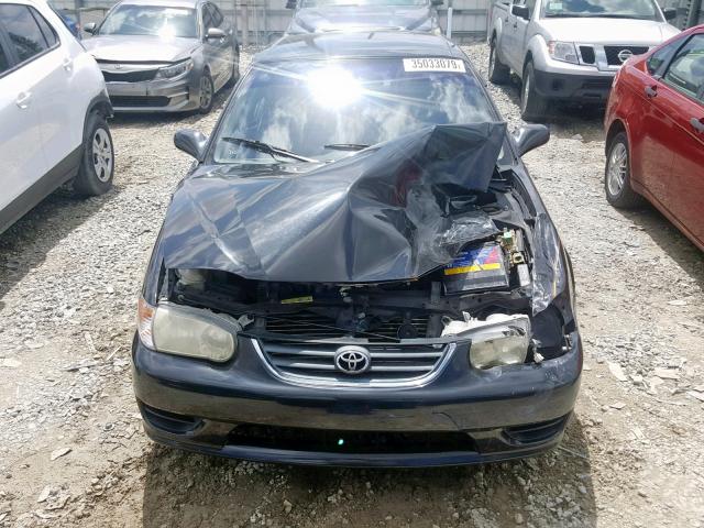 1NXBR12E41Z454447 - 2001 TOYOTA COROLLA CE BLACK photo 9