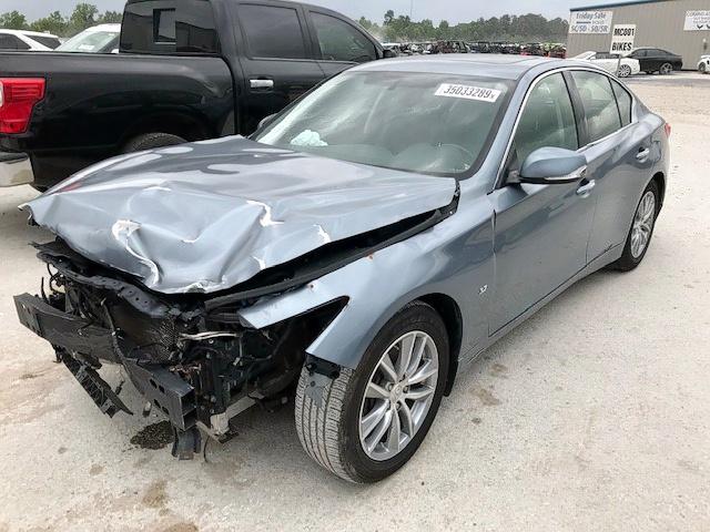 JN1BV7APXEM675646 - 2014 INFINITI Q50 BASE BLUE photo 2