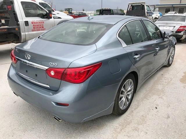 JN1BV7APXEM675646 - 2014 INFINITI Q50 BASE BLUE photo 4