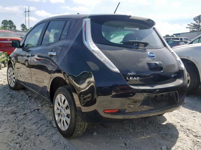 1N4AZ0CP0FC325215 - 2015 NISSAN LEAF S BLACK photo 3