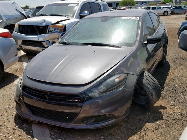 1C3CDFBB2FD422361 - 2015 DODGE DART SXT GRAY photo 2