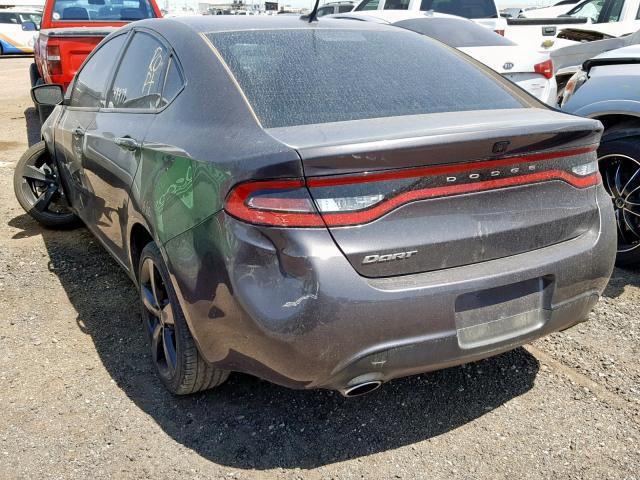 1C3CDFBB2FD422361 - 2015 DODGE DART SXT GRAY photo 3