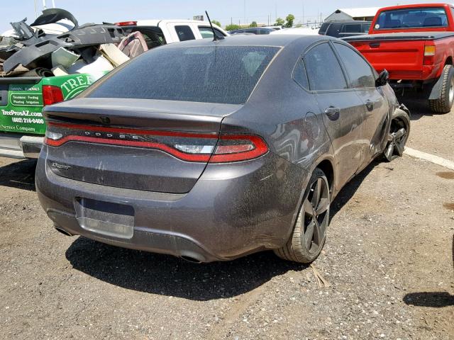 1C3CDFBB2FD422361 - 2015 DODGE DART SXT GRAY photo 4