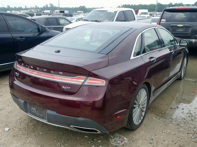 3LN6L5EC7HR612155 - 2017 LINCOLN MKZ RESERV MAROON photo 4