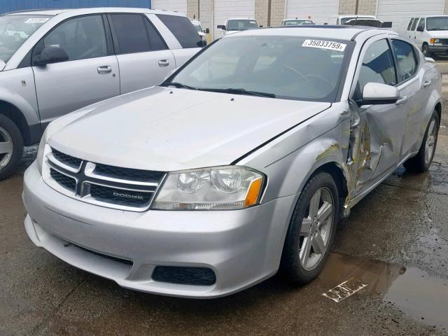 1B3BD1FB1BN574237 - 2011 DODGE AVENGER MA SILVER photo 2