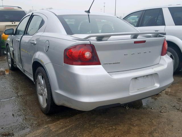 1B3BD1FB1BN574237 - 2011 DODGE AVENGER MA SILVER photo 3