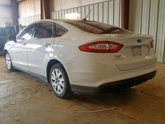 3FA6P0G79ER268082 - 2014 FORD FUSION S WHITE photo 3