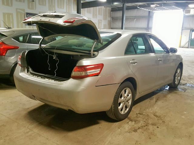 4T4BF3EK7BR218498 - 2011 TOYOTA CAMRY BASE SILVER photo 4