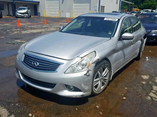 JN1CV6AP3DM720844 - 2013 INFINITI G37 BASE SILVER photo 2