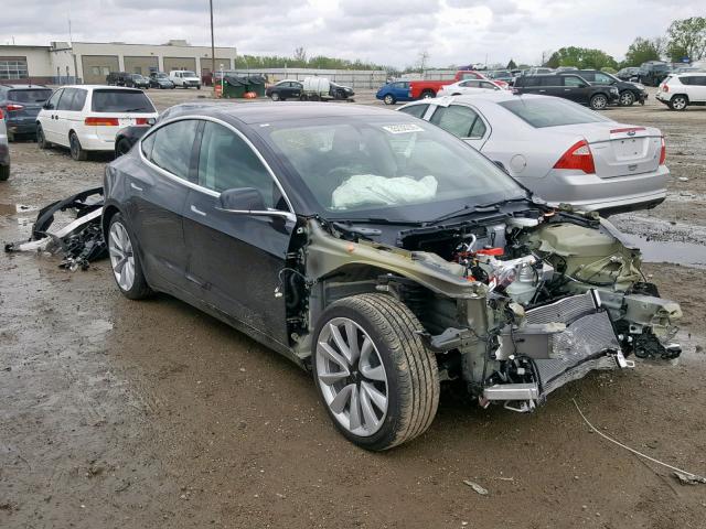 5YJ3E1EB5JF131863 - 2018 TESLA MODEL 3 BLACK photo 1