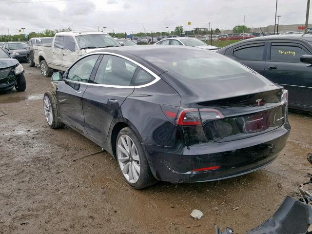 5YJ3E1EB5JF131863 - 2018 TESLA MODEL 3 BLACK photo 3