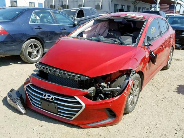 5NPD84LF4JH221705 - 2018 HYUNDAI ELANTRA SE RED photo 2