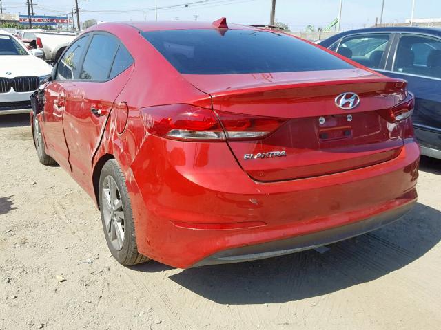 5NPD84LF4JH221705 - 2018 HYUNDAI ELANTRA SE RED photo 3