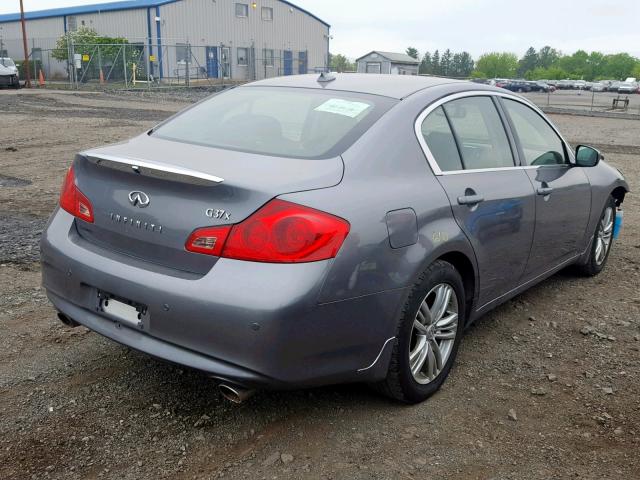 JN1CV6AR4DM766880 - 2013 INFINITI G37 GRAY photo 4