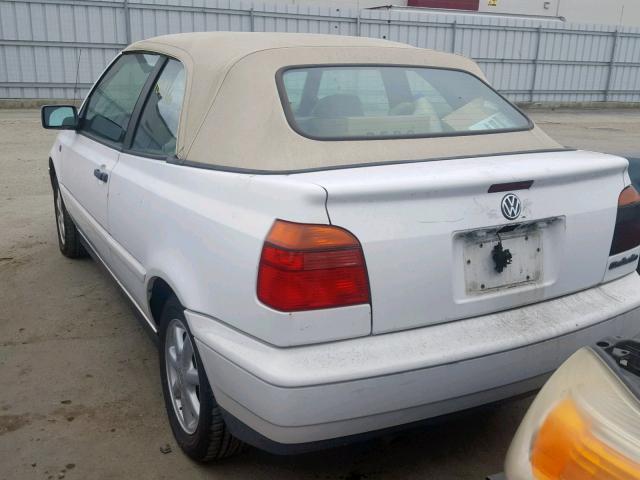 WVWBB81E5TK012956 - 1996 VOLKSWAGEN CABRIO WHITE photo 3