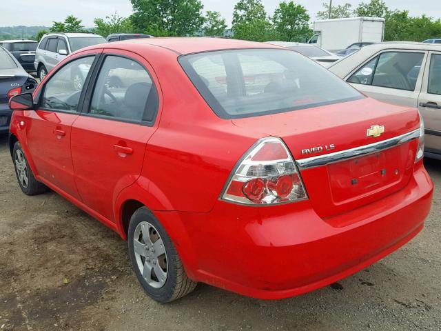KL1TD56658B070448 - 2008 CHEVROLET AVEO BASE Qırmızı foto 3