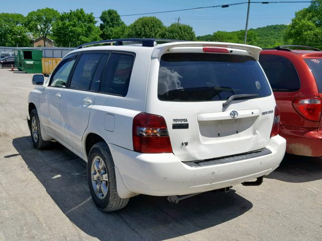 JTEGP21A870130711 - 2007 TOYOTA HIGHLANDER WHITE photo 3