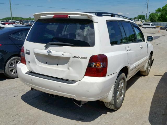 JTEGP21A870130711 - 2007 TOYOTA HIGHLANDER WHITE photo 4