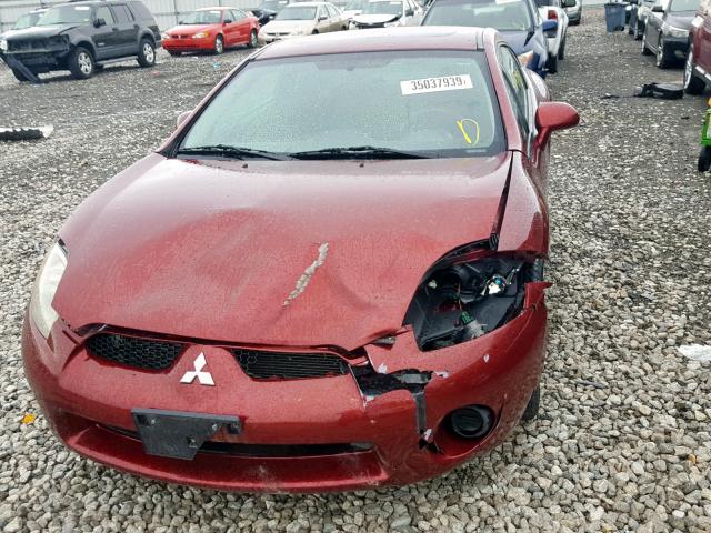 4A3AK24F07E051145 - 2007 MITSUBISHI ECLIPSE GS MAROON photo 9