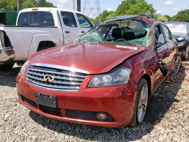 JNKAY01E16M106299 - 2006 INFINITI M35 BASE MAROON photo 2