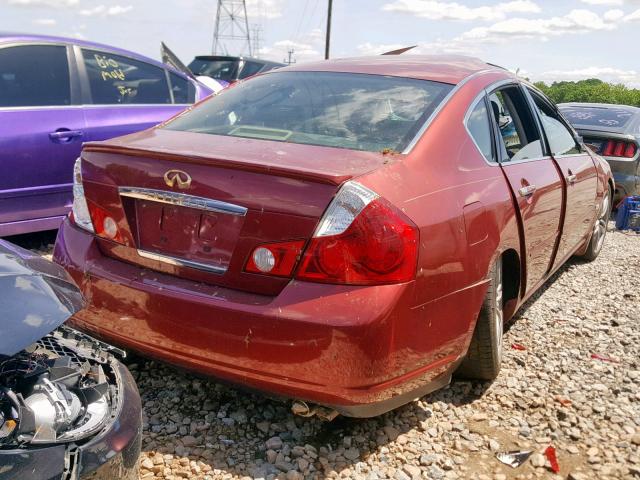 JNKAY01E16M106299 - 2006 INFINITI M35 BASE MAROON photo 4