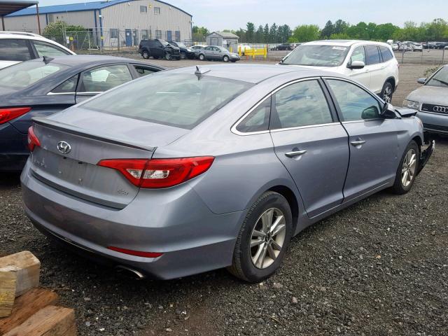 5NPE24AA4FH135704 - 2015 HYUNDAI SONATA ECO SILVER photo 4