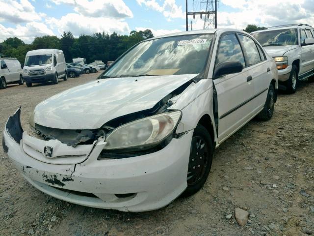 2HGES16314H563732 - 2004 HONDA CIVIC DX V WHITE photo 2