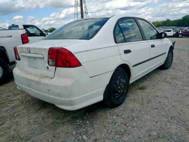 2HGES16314H563732 - 2004 HONDA CIVIC DX V WHITE photo 4