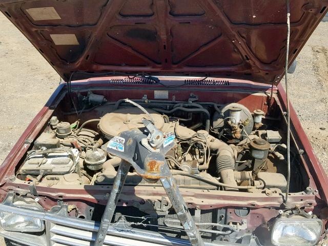 JT4RN50R9H0294353 - 1987 TOYOTA PICKUP 1/2 MAROON photo 7