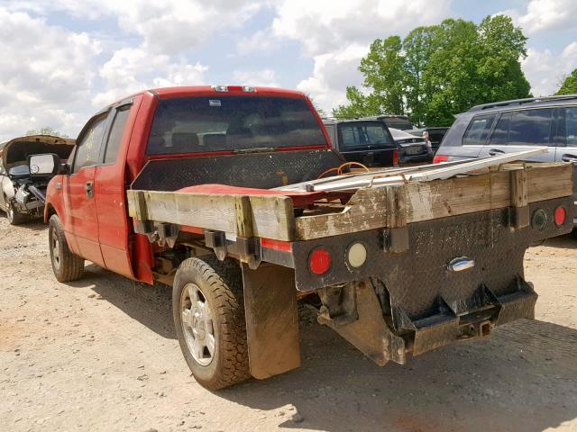 1FTRX12W85FA37117 - 2005 FORD F150 RED photo 3