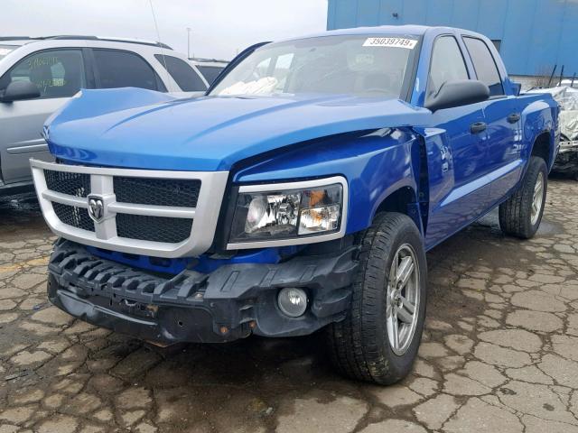 1D7HW38K78S594147 - 2008 DODGE DAKOTA SXT BLUE photo 2