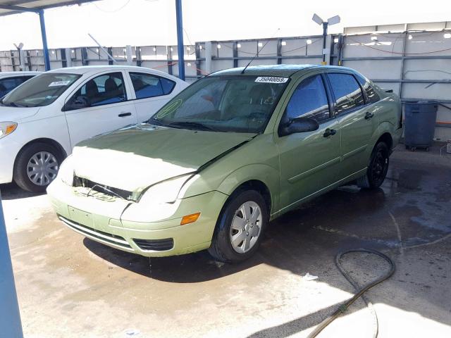 1FAHP34N67W271633 - 2007 FORD FOCUS ZX4 GREEN photo 2