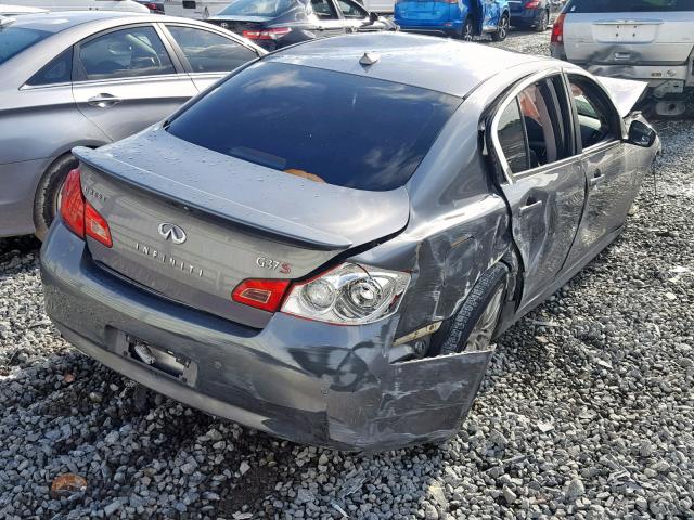 JN1CV6AP1BM505668 - 2011 INFINITI G37 BASE GRAY photo 4