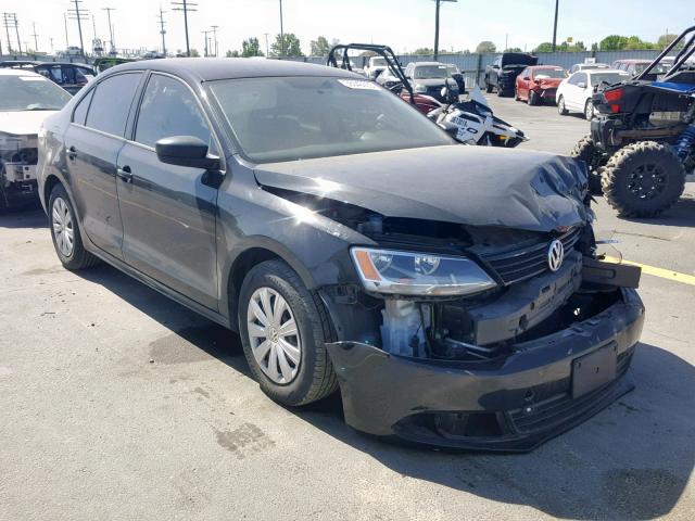 3VW2K7AJ2EM431217 - 2014 VOLKSWAGEN JETTA BASE BLACK photo 1