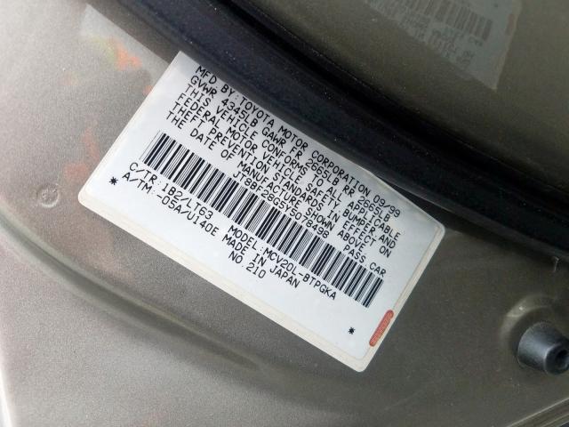 JT8BF28G5Y5078498 - 2000 LEXUS ES 300  photo 10