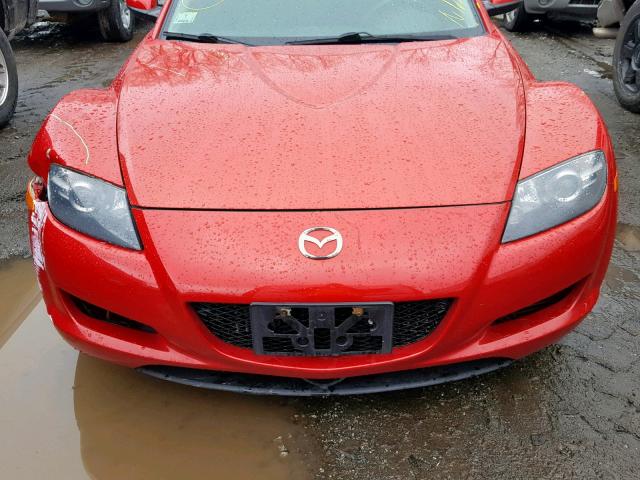 JM1FE173970211628 - 2007 MAZDA RX8 RED photo 9