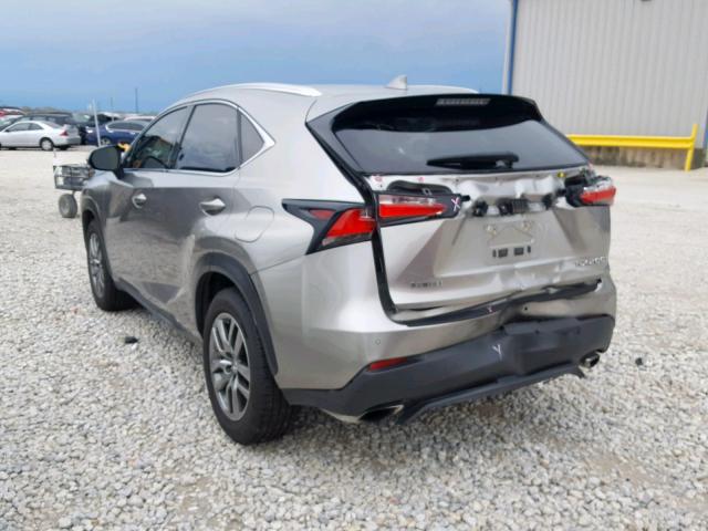 JTJBARBZ8F2040925 - 2015 LEXUS NX 200T GRAY photo 3