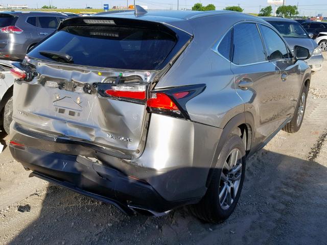 JTJBARBZ8F2040925 - 2015 LEXUS NX 200T GRAY photo 4