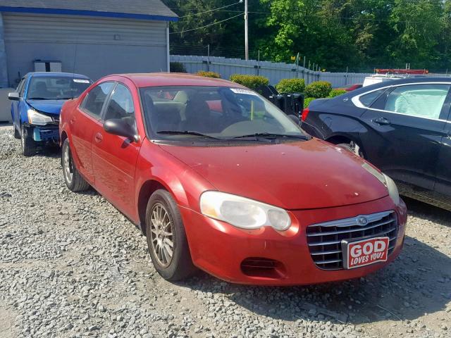 1C3EL46X74N108587 - 2004 CHRYSLER SEBRING LX BURGUNDY photo 1