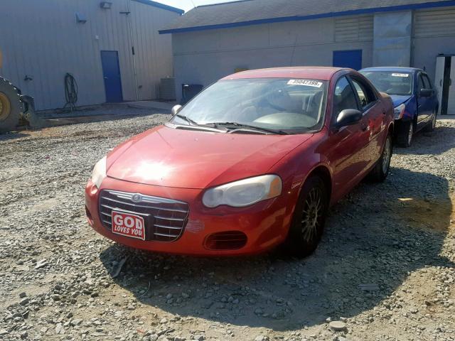 1C3EL46X74N108587 - 2004 CHRYSLER SEBRING LX BURGUNDY photo 2